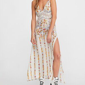 Free People Claire Printed Maxi Slip (NWT)